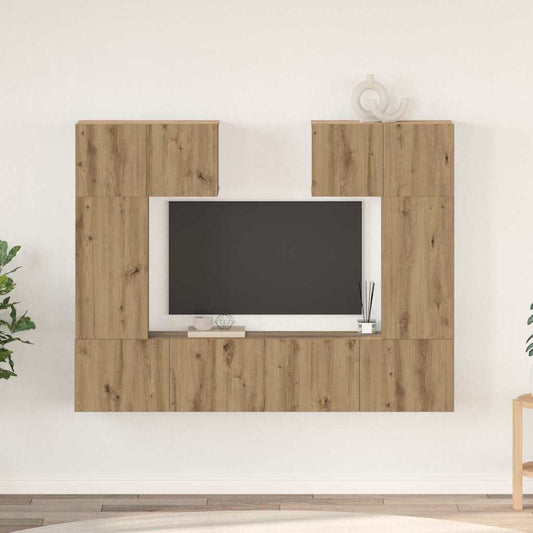 vidaXL Σετ επίπλου τηλεόρασης 6 pcs artisan δρυς 80 x 30 x 30 εκ