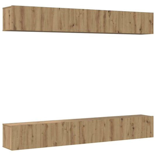 vidaXL Σετ επίπλου τηλεόρασης 6 pcs Artisan Oak Επεξεργασμένο ξύλο