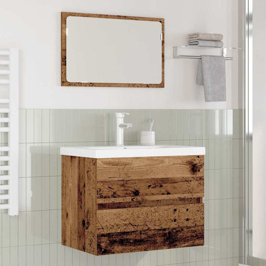 vidaXL Σετ Επίπλων Μπάνιου 3 τμχ. Παλιό Ξύλο 60 x 38,5 x 45 cm