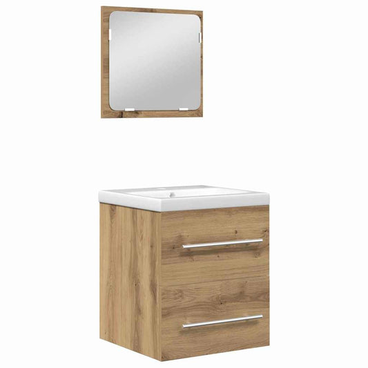 vidaXL Σετ Επίπλων Μπάνιου 2 pcs Μαύρη δρυς 41 x 38.5 x 48 cm