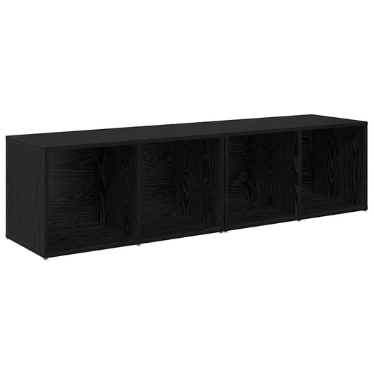 vidaXL Σετ επίπλου τηλεόρασης 2 pcs Μαύρη Οξυά 37 x 35 x 107 εκ
