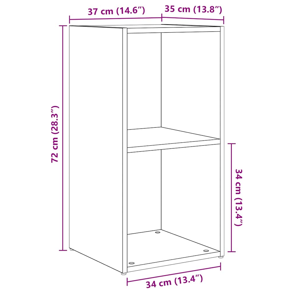 vidaXL Σετ επίπλου τηλεόρασης 2 pcs Artisan Oak 37 x 35 x 72 εκ.