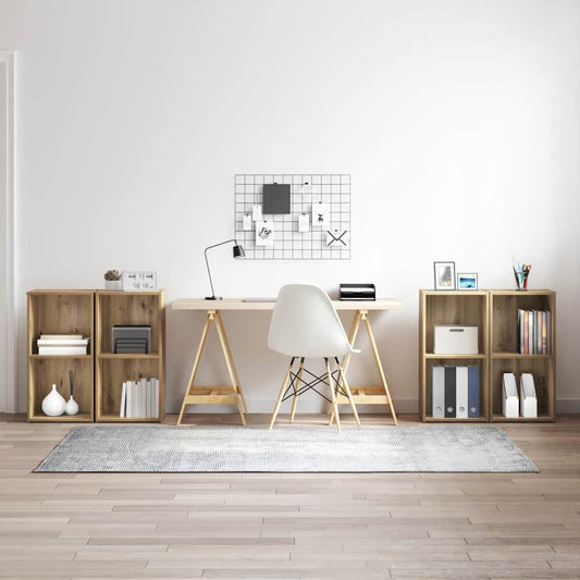 vidaXL Σετ επίπλου τηλεόρασης 4 pcs Χειροποίητη δρυς 72 x 35 x 36.5 cm