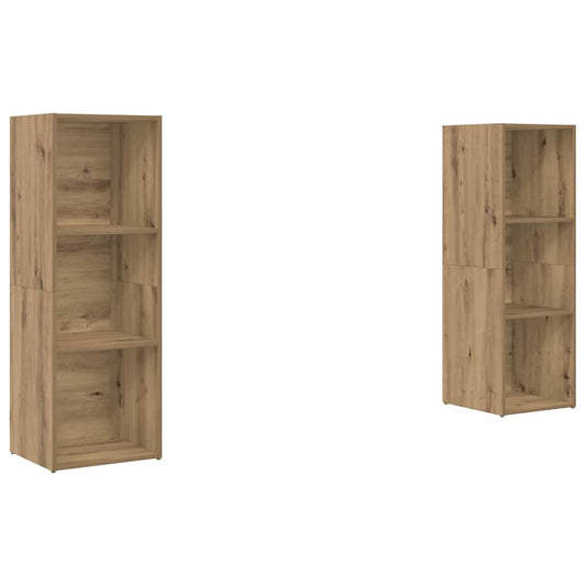 vidaXL Σετ επίπλου τηλεόρασης 2 pcs Χειροποίητη δρυς 107 x 35 x 37 cm