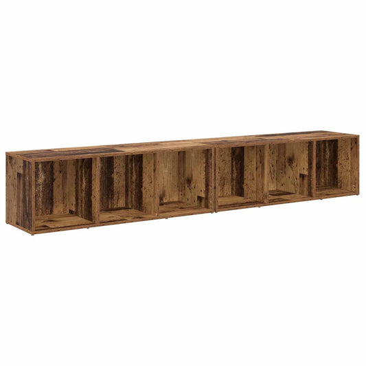 vidaXL Σετ επίπλου τηλεόρασης 2 pcs Παλιό Ξύλο 37 x 35 x 107 εκ.