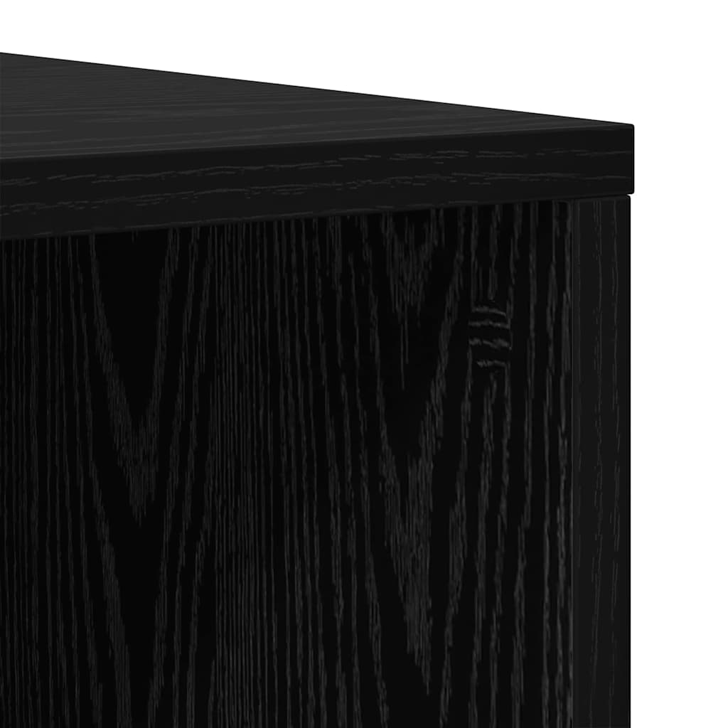 vidaXL Σετ επίπλου τηλεόρασης 2 pcs Μαύρη Οξυά 37 x 35 x 107 εκ.