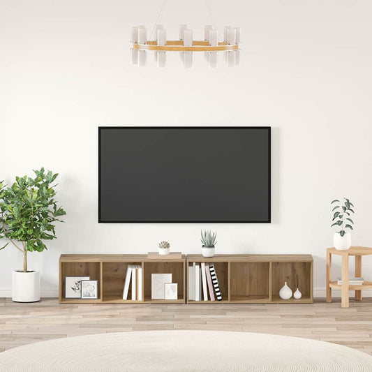 vidaXL Σετ επίπλου τηλεόρασης 2 pcs Artisan Oak 37 x 35 x 107 εκ.