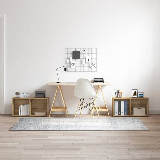 vidaXL Σετ επίπλου τηλεόρασης 2 pcs Χειροποίητη δρυς 72 x 35 x 36.5 cm