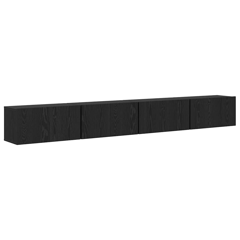 vidaXL Σετ επίπλου τηλεόρασης 4 pcs Μαύρη Οξυά 60 x 30 x 30 cm