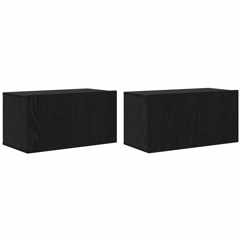 vidaXL Σετ επίπλου τηλεόρασης 4 pcs Μαύρη Οξυά 60 x 30 x 30 cm