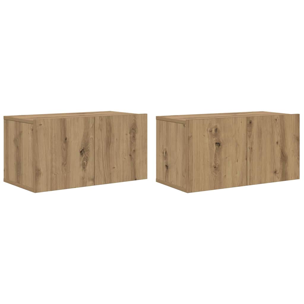 vidaXL Σετ επίπλου τηλεόρασης 4 τμχ. Artisan Oak Επεξεργασμένο Ξύλο