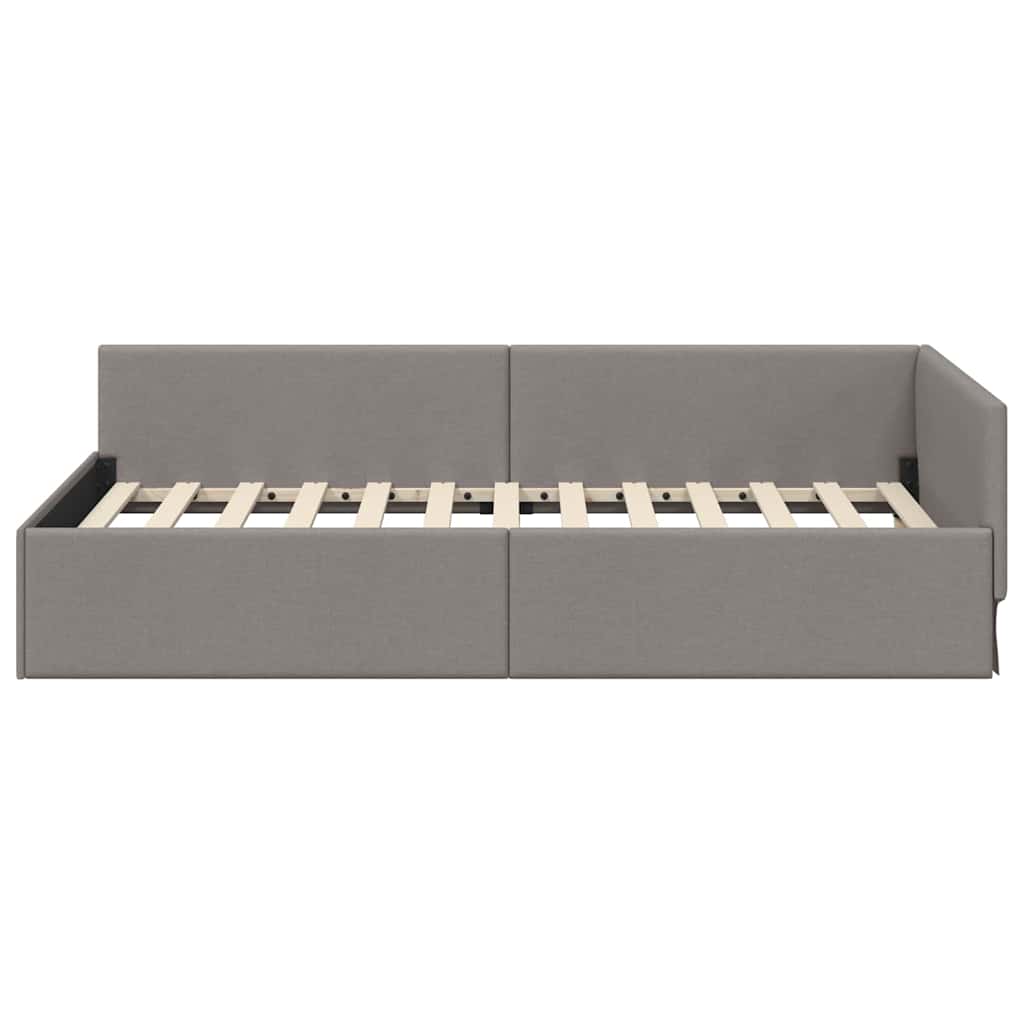 vidaXL Κρεβάτι Γωνίας με κεφαλάρι Taupe 80 εκ x 200 εκ ύφασμα
