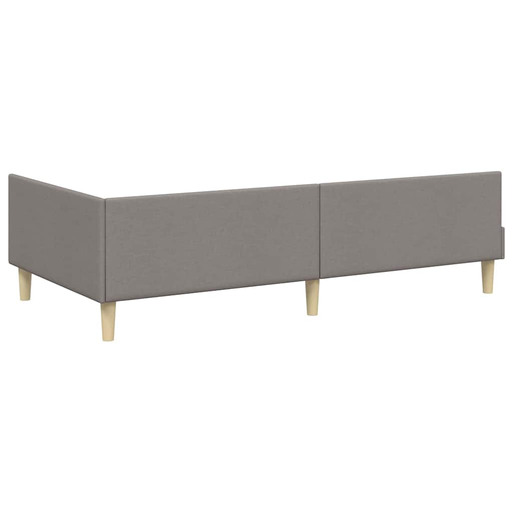 vidaXL Κρεβάτι Γωνίας Taupe 80 x 200 cm ύφασμα
