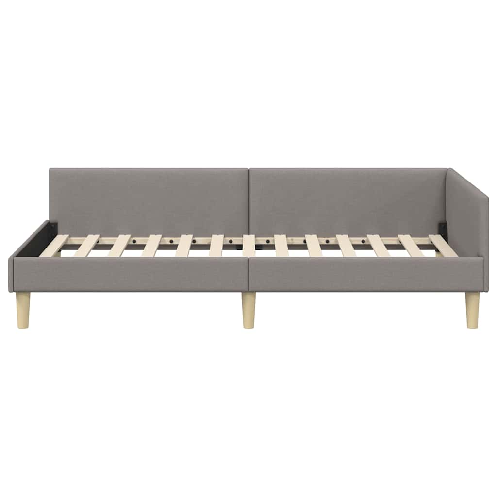 vidaXL Κρεβάτι Γωνίας Taupe 80 x 200 cm ύφασμα