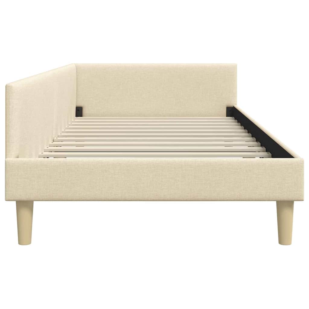 vidaXL Κρεβάτι Γωνίας Κρεμ 80 x 200 cm ύφασμα