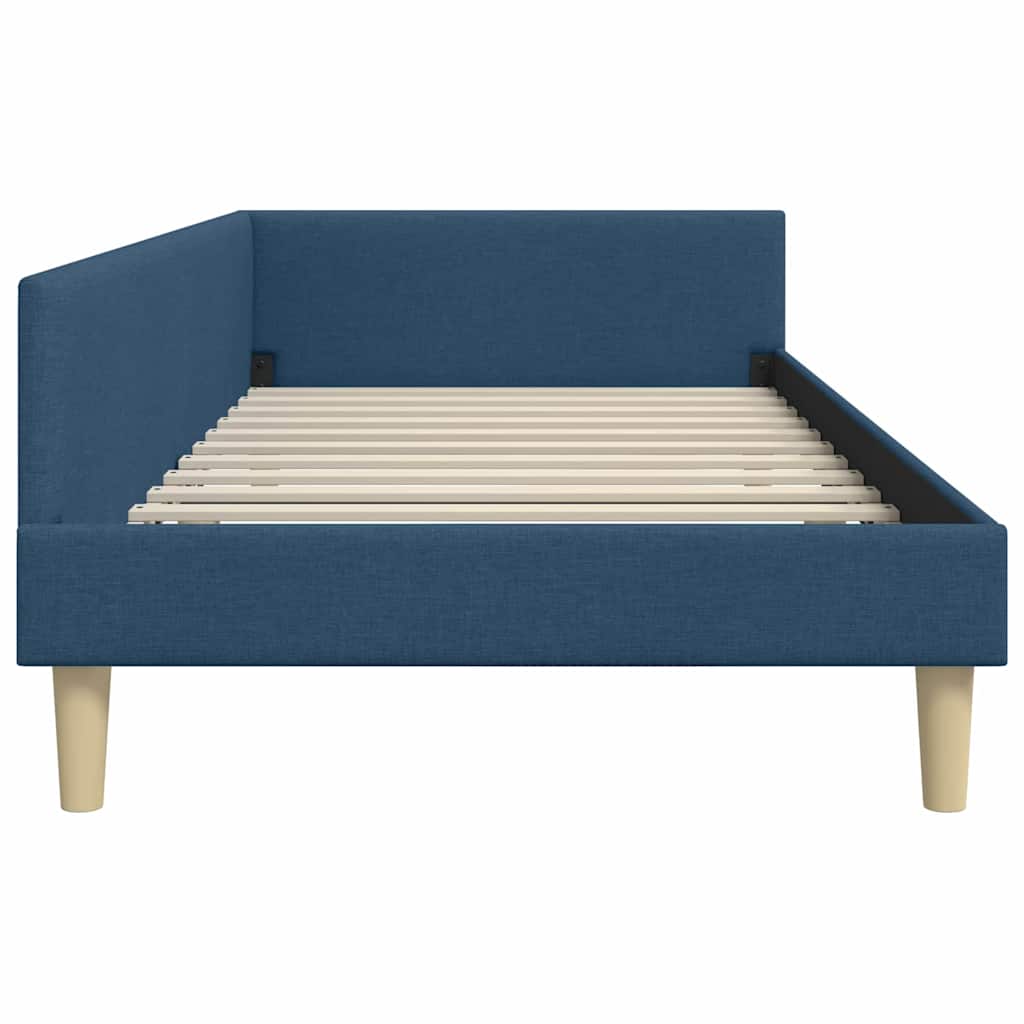 vidaXL Κρεβάτι Γωνίας Μπλε 90 x 190 cm ύφασμα