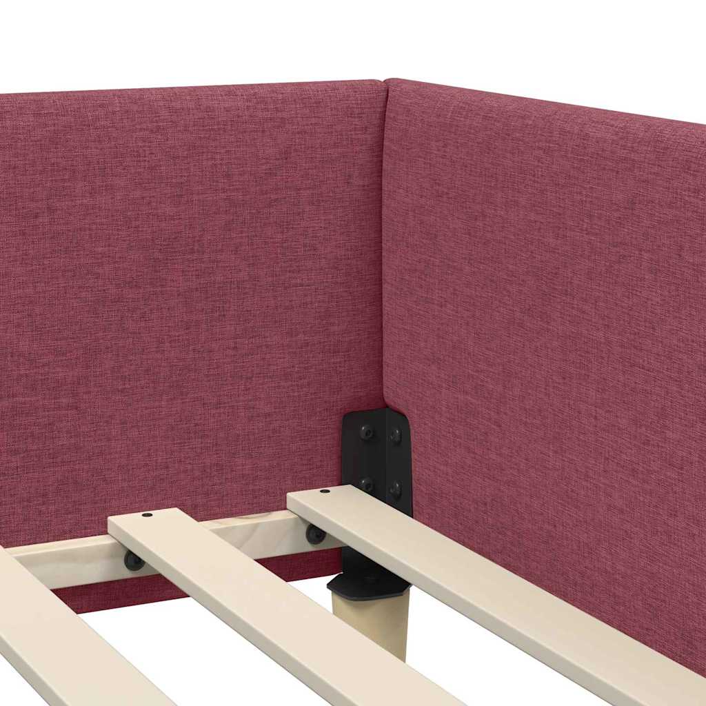 vidaXL Κρεβάτι Γωνίας Κόκκινο 100 x 200 cm ύφασμα