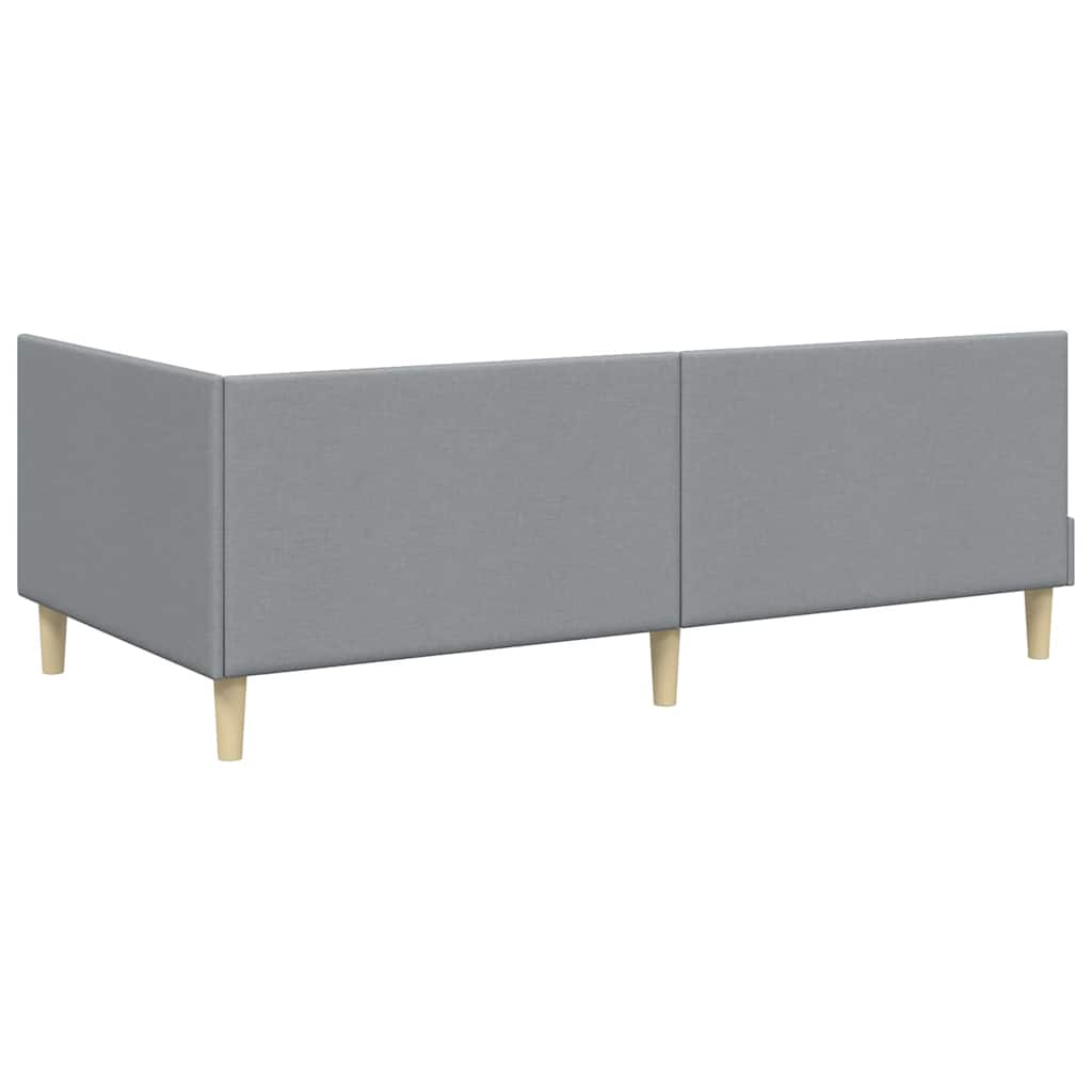 vidaXL Κρεβάτι Γωνίας Ανοιχτό γκρι 80 x 200 cm Ύφασμα και Έργο ξύλου