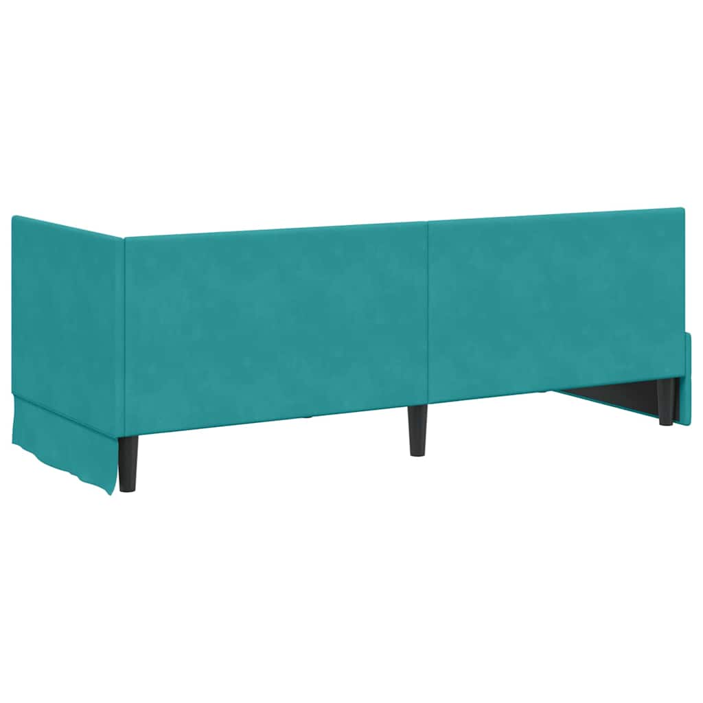 vidaXL Κρεβάτι Γωνίας Τιρκουάζ 80 x 200 cm Βελούδο