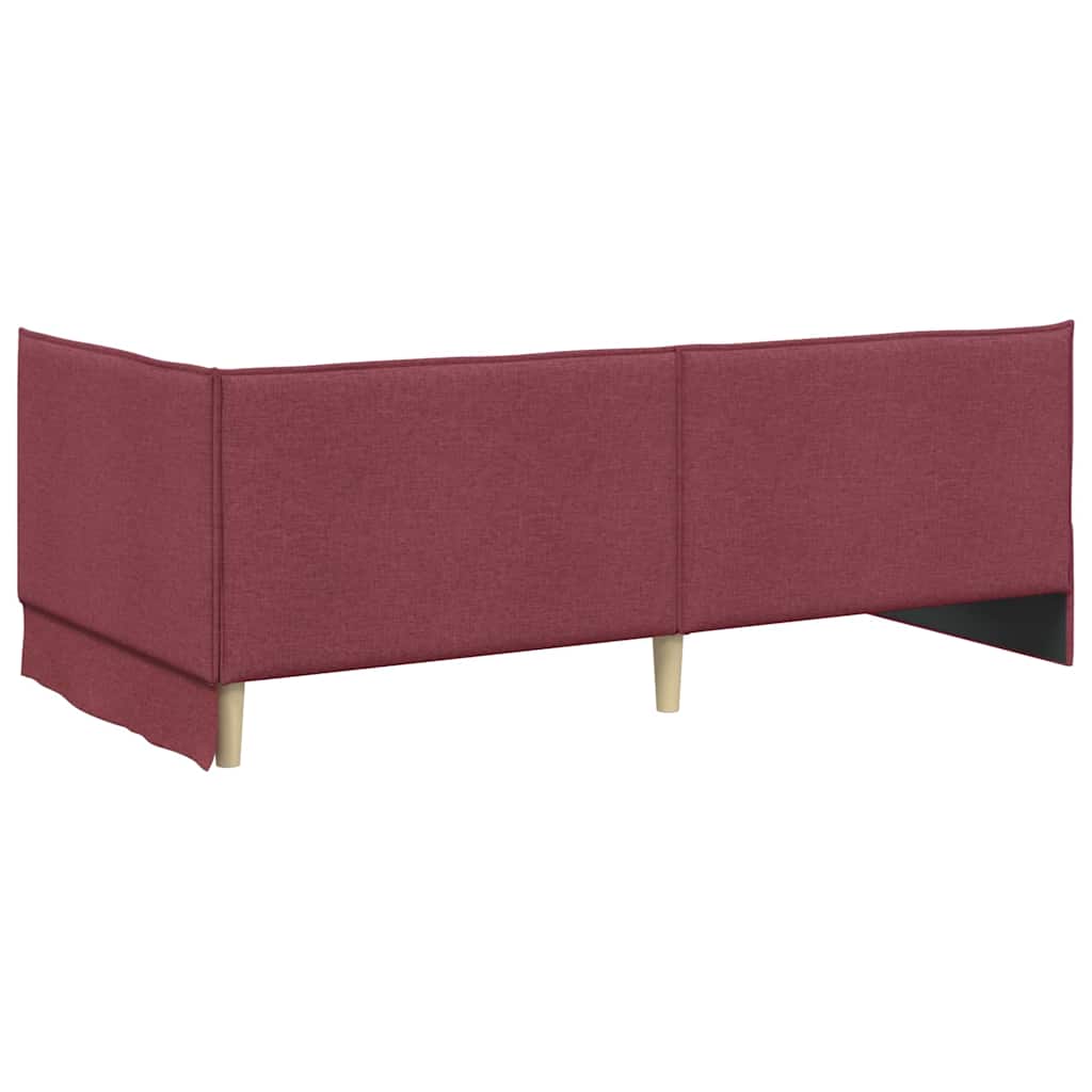 vidaXL Κρεβάτι Γωνίας με κεφαλάρι Κόκκινο 80 x 200 cm ύφασμα