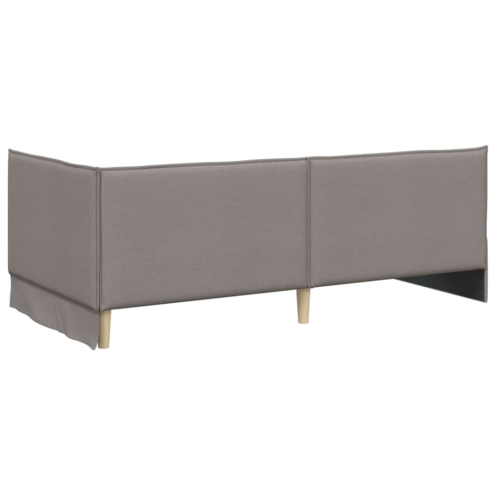 vidaXL Κρεβάτι Γωνίας Taupe 100 x 200 cm ύφασμα