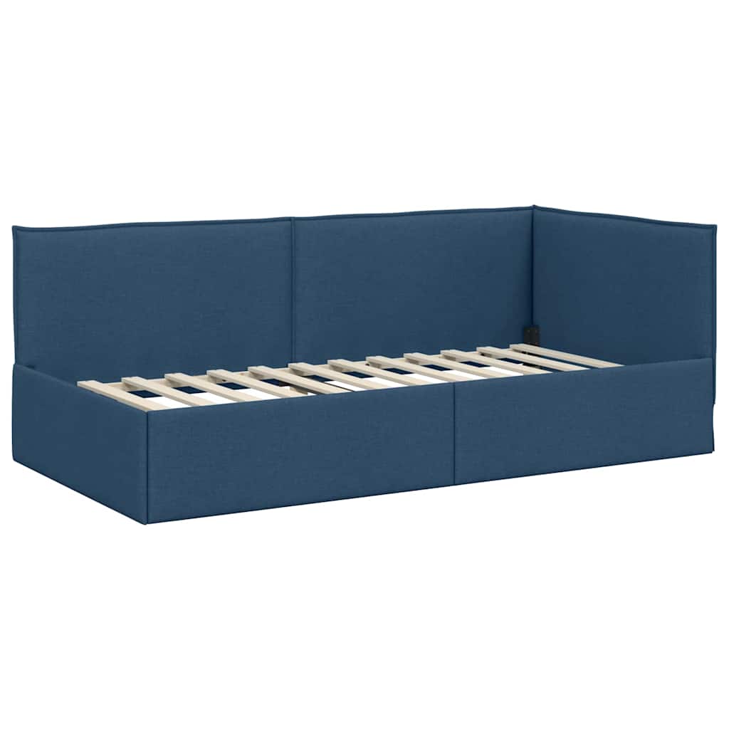 vidaXL Κρεβάτι Γωνίας με κεφαλάρι Μπλε 100 x 200 cm ύφασμα