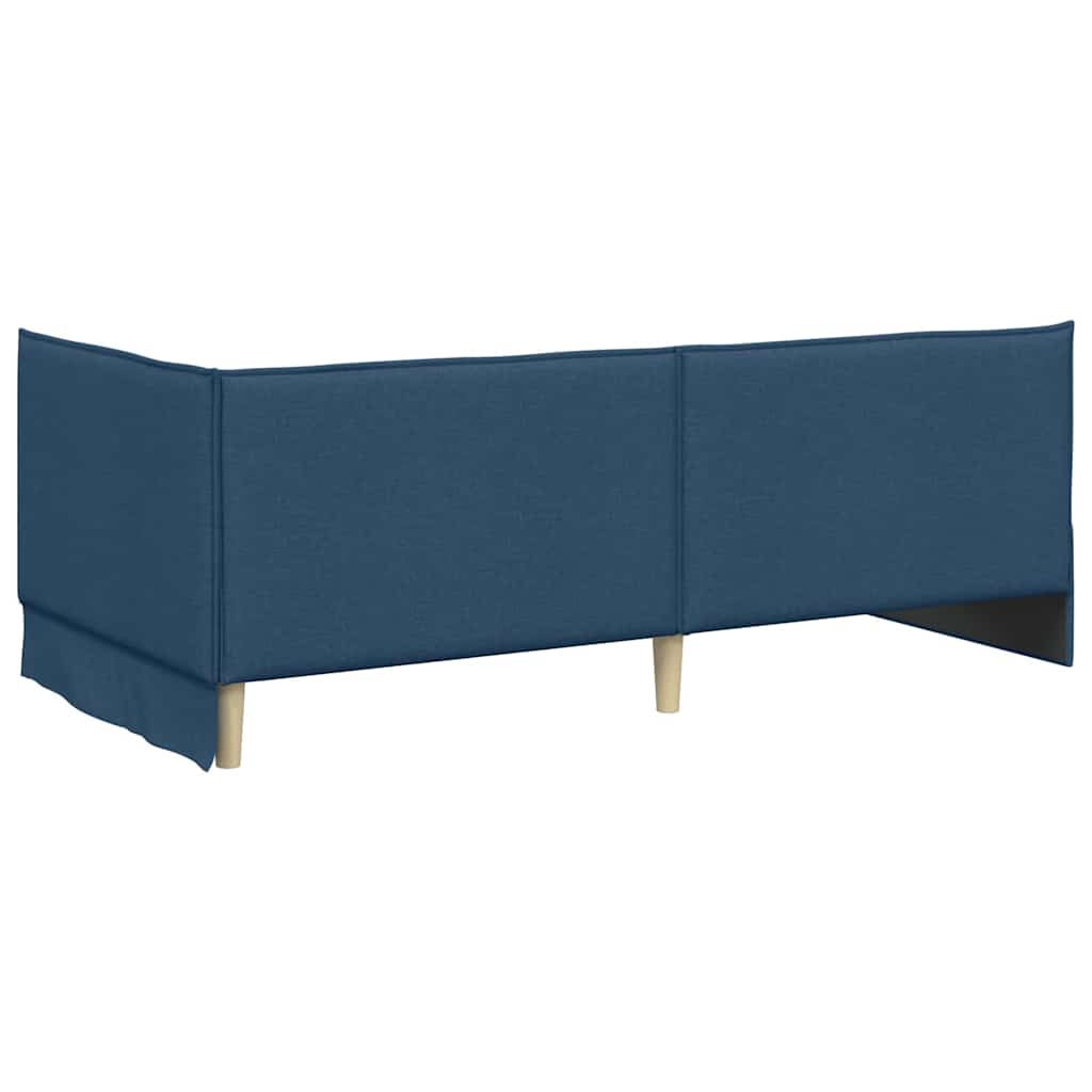 vidaXL Κρεβάτι Γωνίας με κεφαλάρι Μπλε 100 x 200 cm ύφασμα