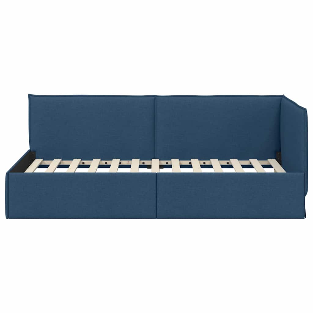 vidaXL Κρεβάτι Γωνίας με κεφαλάρι Μπλε 100 x 200 cm ύφασμα