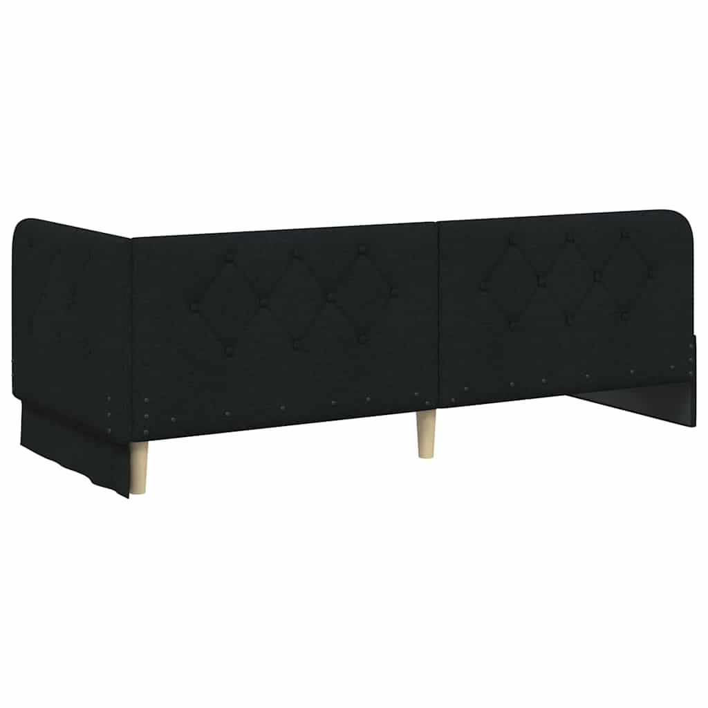vidaXL Κρεβάτι Γωνίας με κεφαλάρι Μαύρο 80 x 200 cm ύφασμα