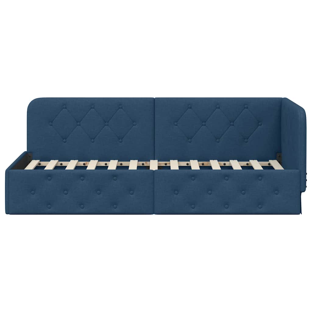 vidaXL Κρεβάτι Γωνίας Μπλε 80 x 200 cm ύφασμα