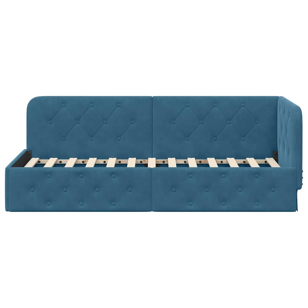 vidaXL Κρεβάτι Γωνίας Μπλε 80 x 200 cm Βελούδο