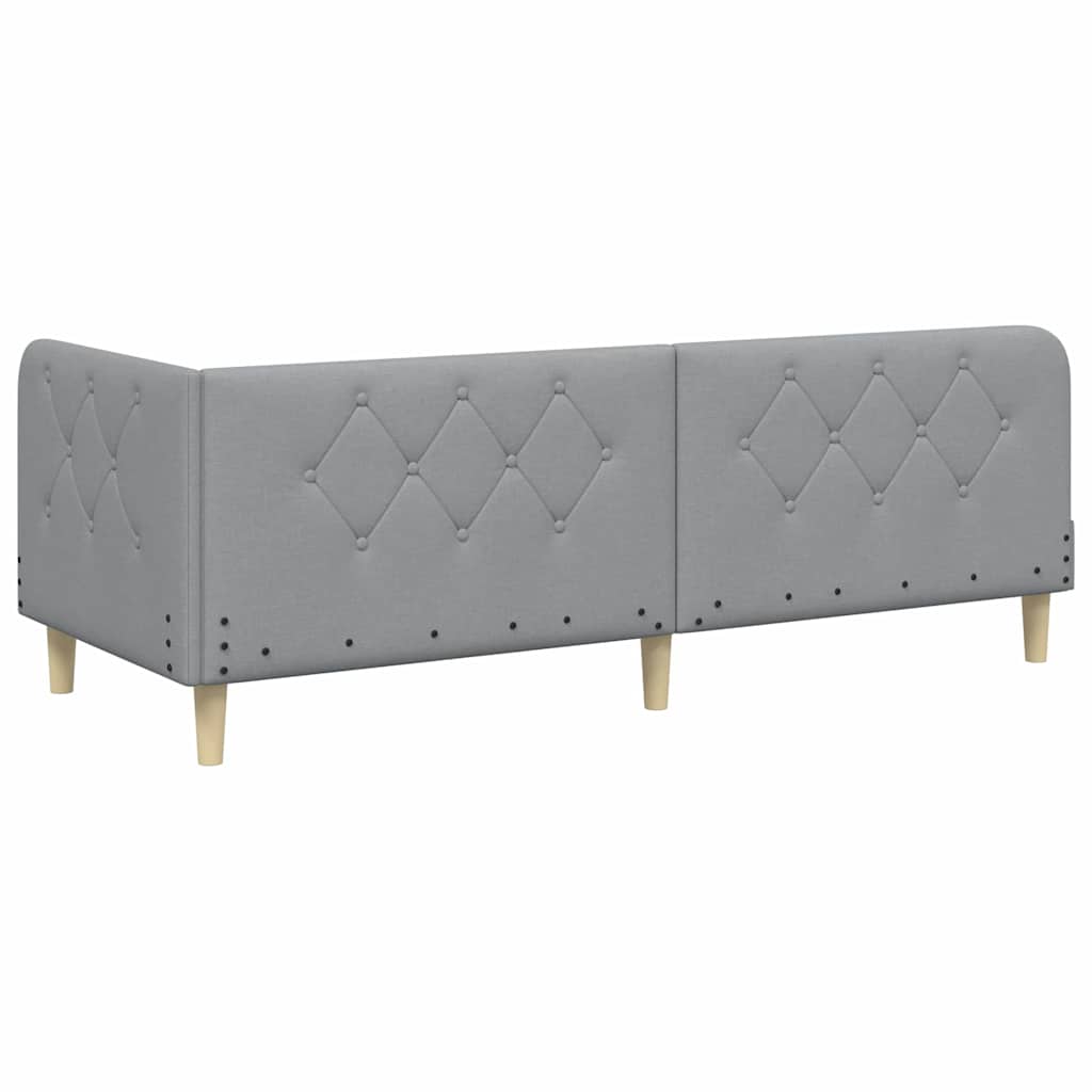 vidaXL Κρεβάτι Γωνίας Ανοιχτό γκρι 80 x 200 cm ύφασμα