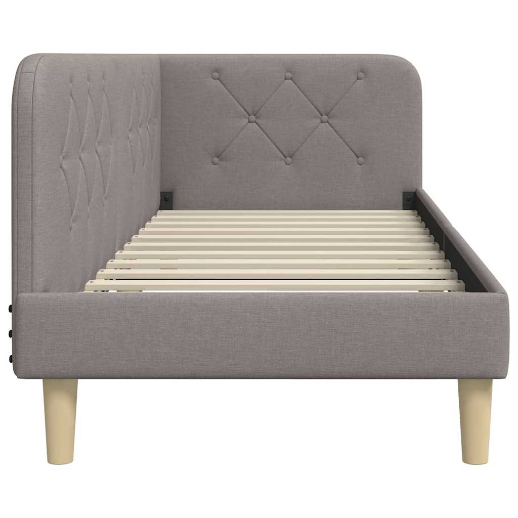 vidaXL Κρεβάτι Γωνίας Taupe 80 x 200 cm ύφασμα