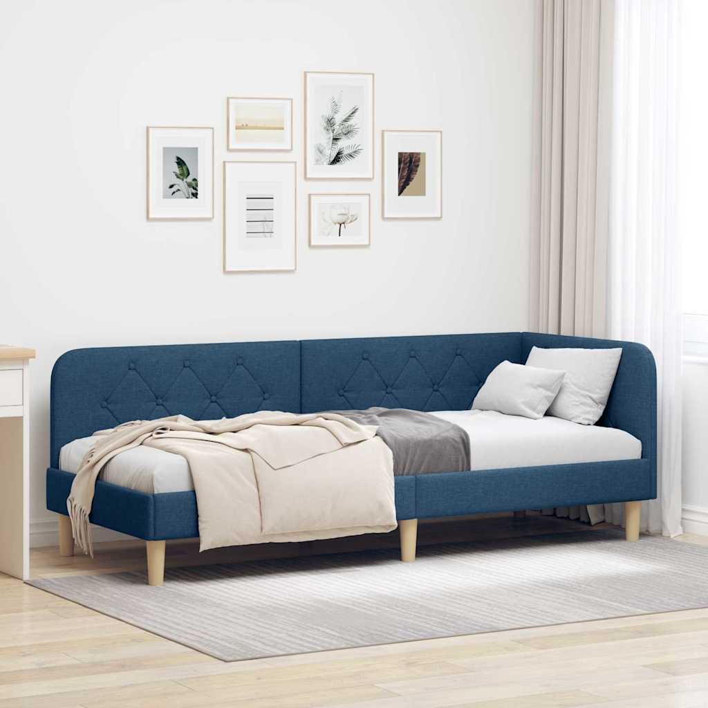vidaXL Κρεβάτι Γωνίας Μπλε 80 x 200 cm ύφασμα