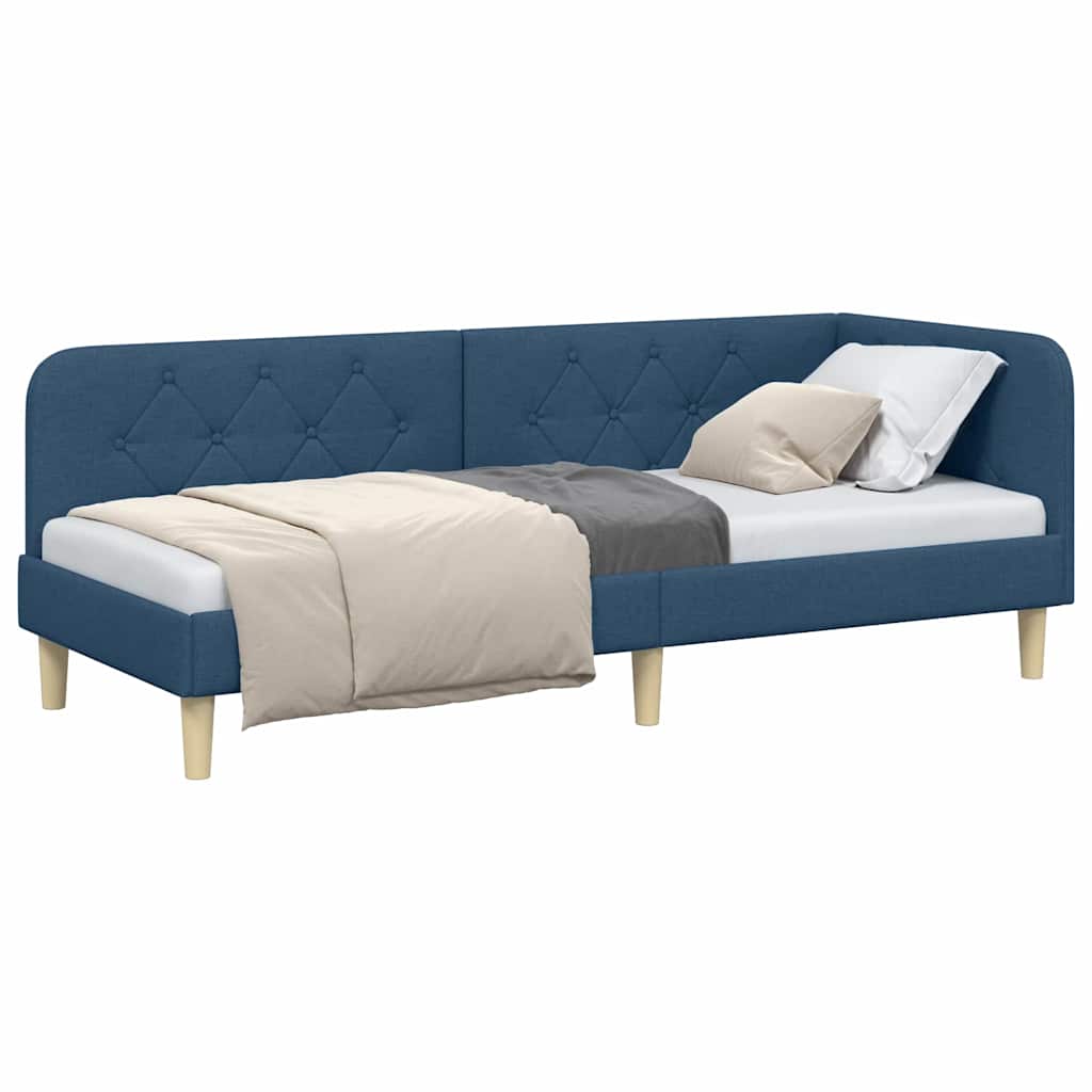 vidaXL Κρεβάτι Γωνίας Μπλε 80 x 200 cm ύφασμα