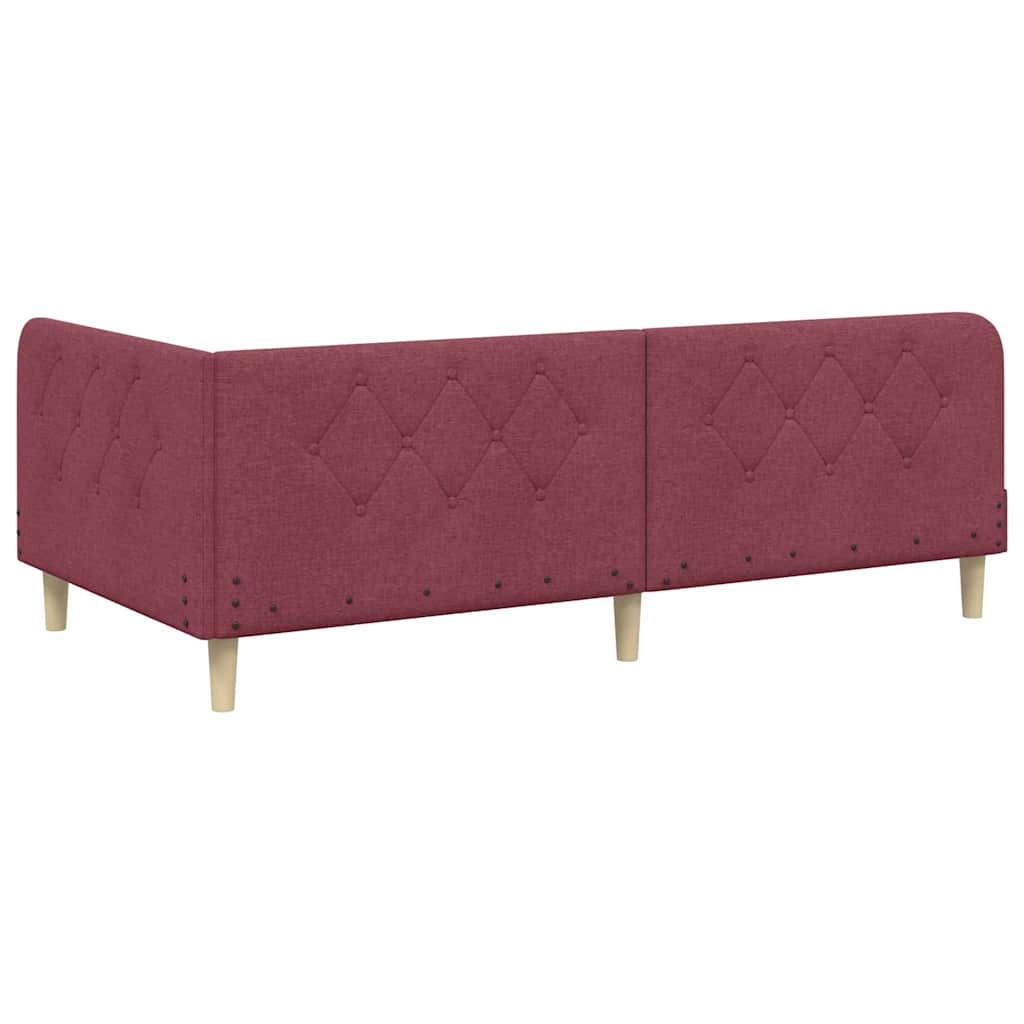 vidaXL Κρεβάτι Γωνίας Κόκκινο 90 x 200 cm ύφασμα