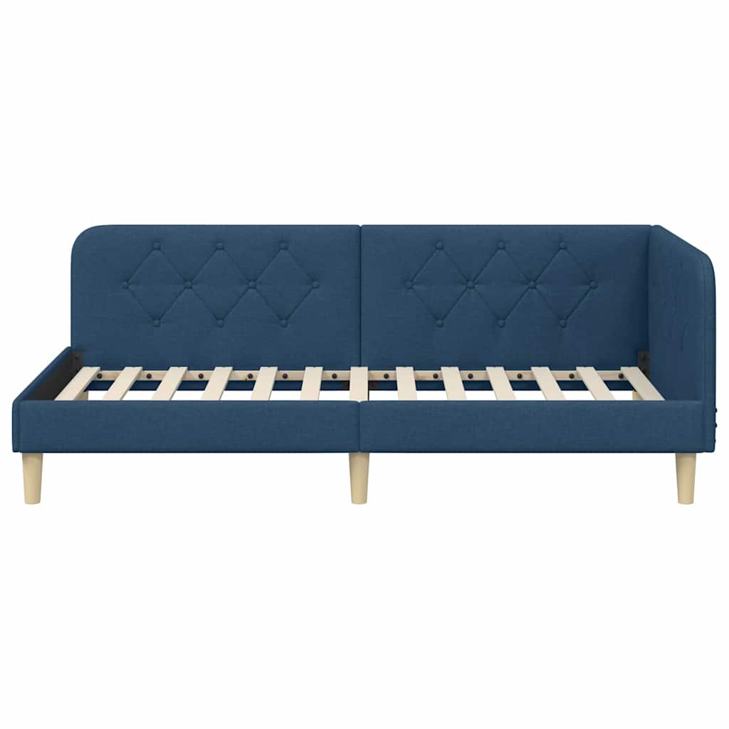 vidaXL Κρεβάτι Γωνίας Μπλε 90 x 200 cm ύφασμα