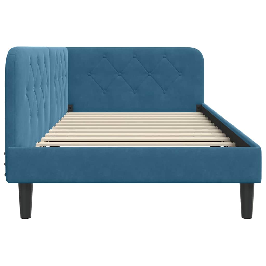 vidaXL Κρεβάτι Γωνίας Μπλε 90 x 200 cm Βελούδο