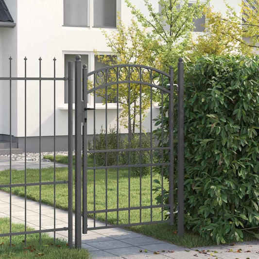 vidaXL Πύλη Φράχτη EMMEN 200 x 100 cm Ατσάλι με Επικάλυψη Πούδρας Γκρι