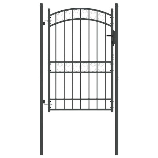 vidaXL Πύλη Φράχτη EMMEN 200 x 100 cm Ατσάλι με Επικάλυψη Πούδρας Γκρι