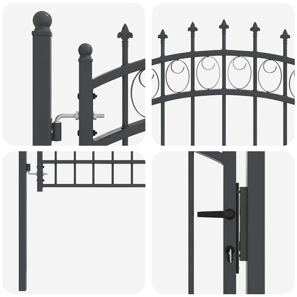 vidaXL Πύλη Φράχτη με Ακίδες EMMEN 200 x 100 cm