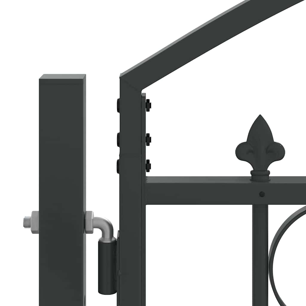 vidaXL Πύλη Φράχτη ASSEN 401 x 200 εκ. Ατσάλι Γκρι Κλειδώσιμο