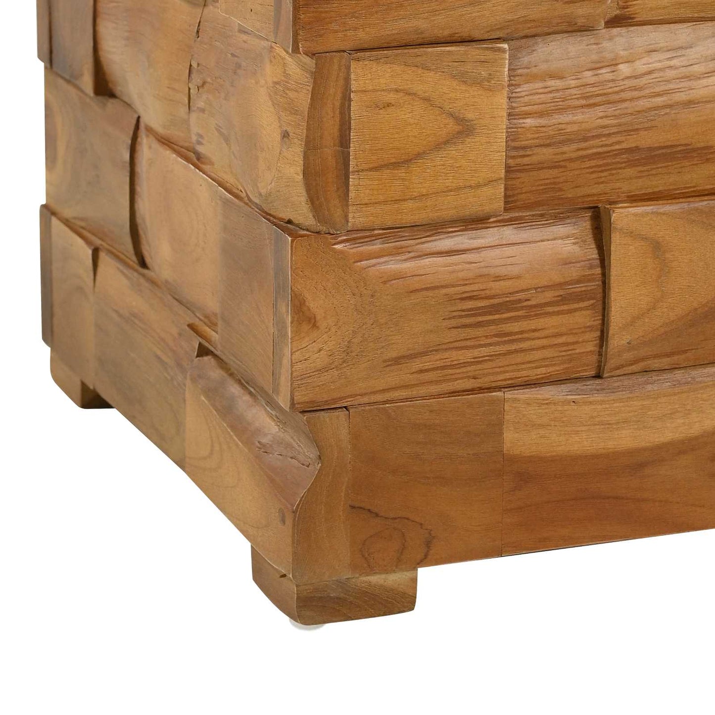 vidaXL Σκαμπό Αποθήκευσης Καφέ 40 x 40 x 45 cm Στερεό Ξύλο Τίκ