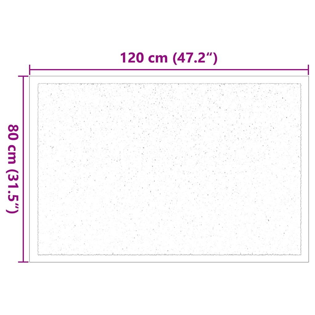 vidaXL Χαλάκι Εξώπορτας Μαύρο 80 x 120 cm Ύφασμα τέντι