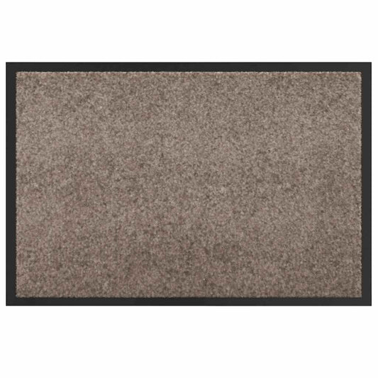 vidaXL Χαλάκι Εξώπορτας Μπεζ 60 x 40 x 1.2 εκ. Ύφασμα τέντι