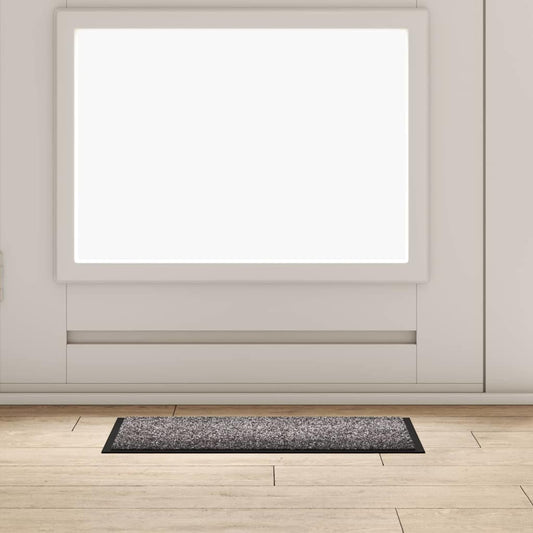 vidaXL Χαλάκι Εξώπορτας Ανοιχτό γκρι 60 x 40 x 1.2 εκ. Ύφασμα τέντι