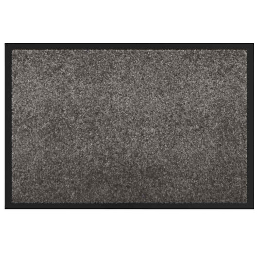 vidaXL Χαλάκι Εξώπορτας Ανοιχτό γκρι 80 x 120 cm Ύφασμα τέντι