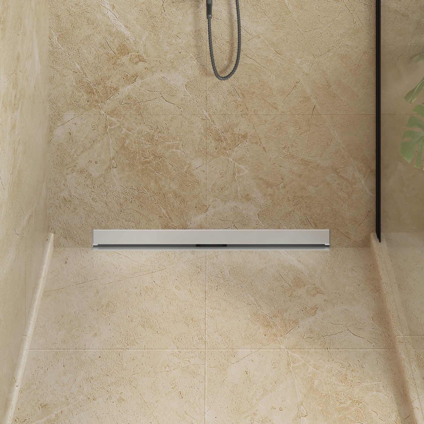 vidaXL Αποχέτευση Ντους Τοίχου Ασημί 80 cm Ανοξείδωτο Ατσάλι 304