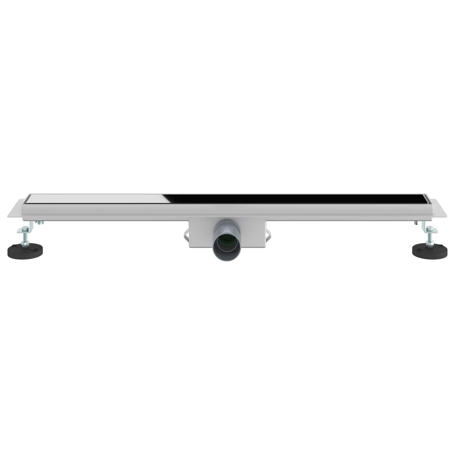 vidaXL Εκροή ντους με γυάλινη επικάλυψη Μαύρο 80 cm