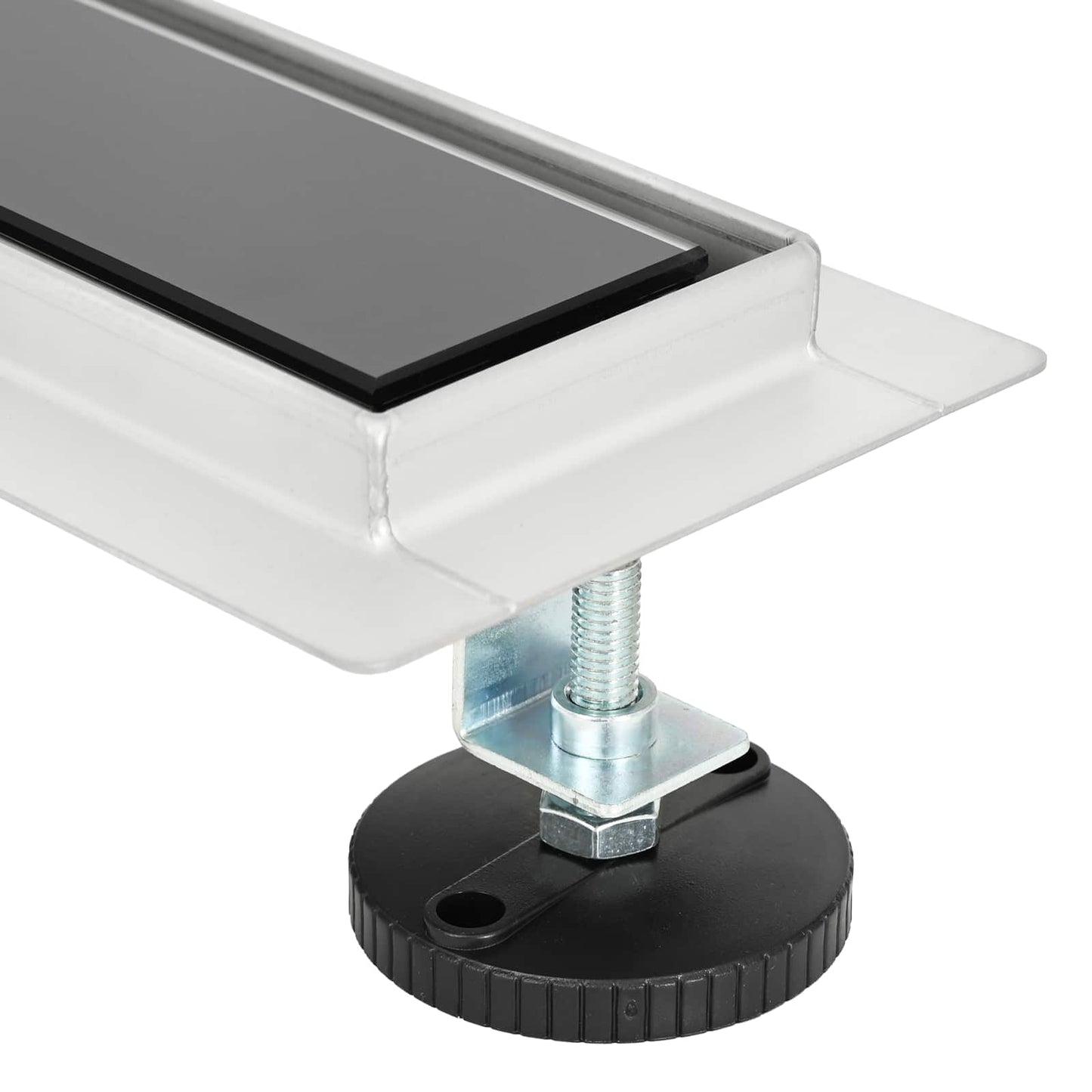 vidaXL Εκροή ντους με γυάλινη επικάλυψη Μαύρο 100 cm